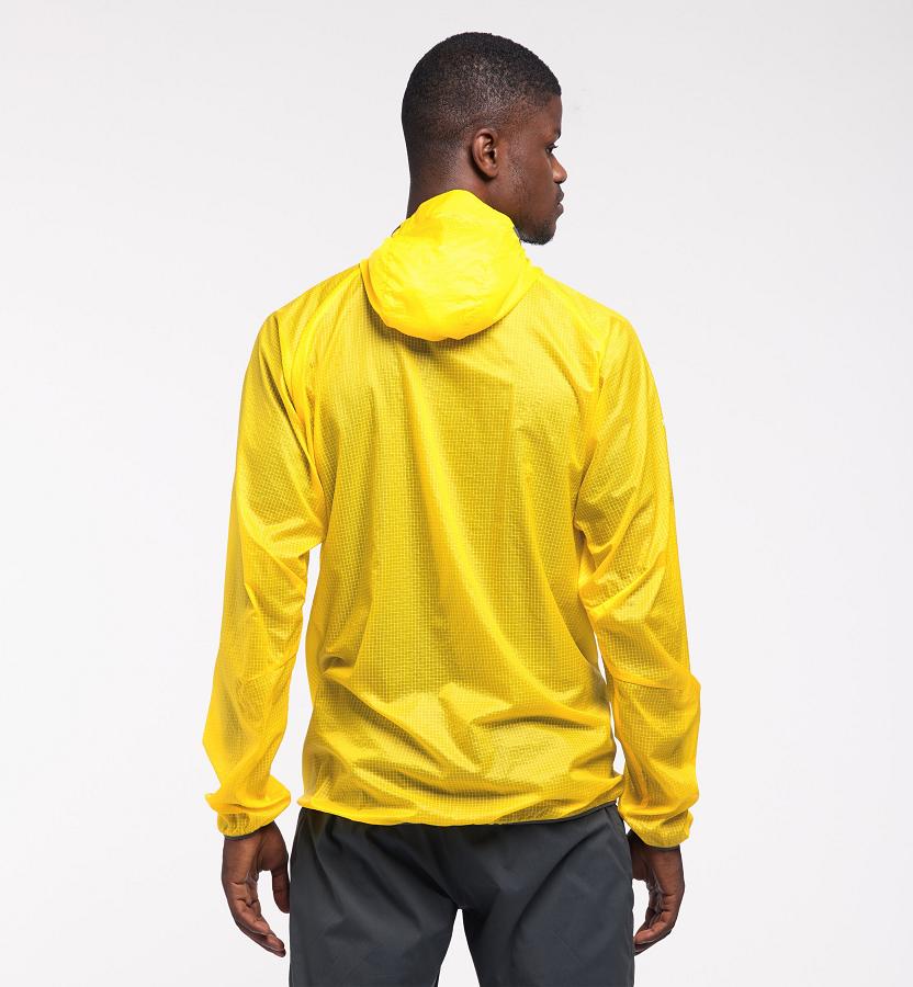 Haglöfs Mens L.I.M Shield Comp Windbreaker Yellow New Zealand 24871KDCN